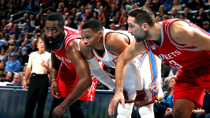 Трипл-дабл Уэстбрука не спас «Оклахома-Сити» от поражения в матче с «Хьюстоном»