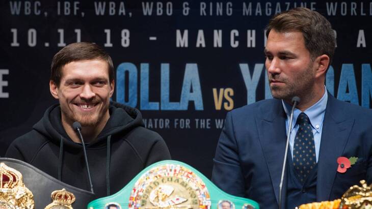 Александр Усик и Эдди Хирн