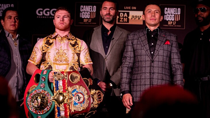 «Канело» и Геннадий Головкин «Канело» и Геннадий Головкин