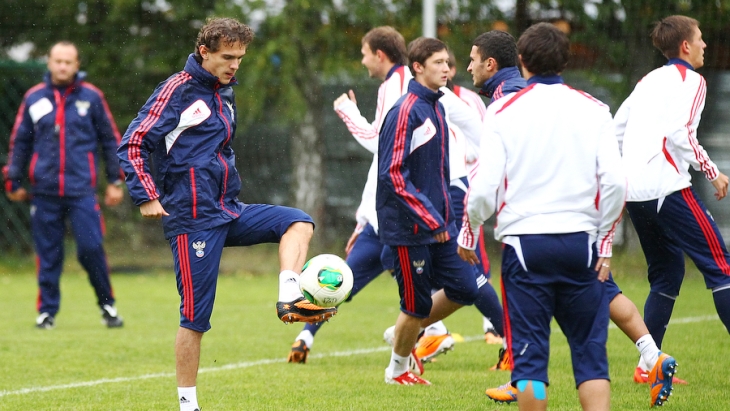 Российская молодежка готовится к матчу со словенцами
