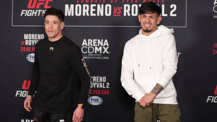 Брэндон Морено (слева)