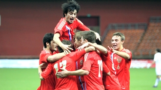 Футболисты молодежной сборной России