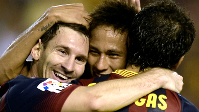 Лионель Месси, Неймар и Сеск Фабрегас Лионель Месси, Неймар и Сеск Фабрегас