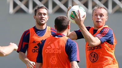 Александр Кержаков (слева) с партнерами Александр Кержаков (слева) с партнерами