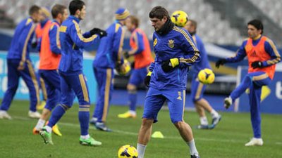 Тренировка сборной Украины Тренировка сборной Украины