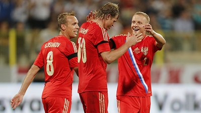 Футболисты сборной России