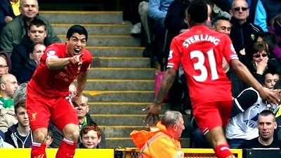 Луис Суарес и Рахим Стерлинг — лучшие игроки «Ливерпуля» в матче с «Норвичем»