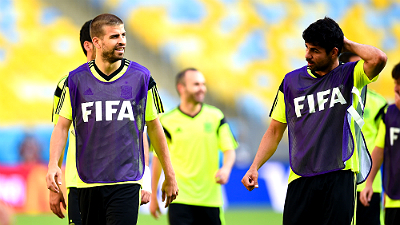 Пике и Диего Коста