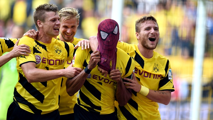 Футболисты «Боруссии» в победном матче за Суперкубок Германии