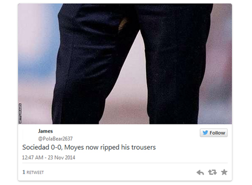 Дэвид Мойес и брюки