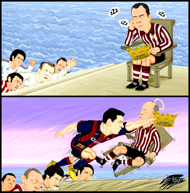 Месси отобрал у Сарры корону главного бомбардира в истории чемпионата Испании 