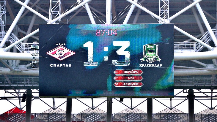 «Краснодар» не позволил «Спартаку» продлить беспроигрышную серию на «Открытие Арене»