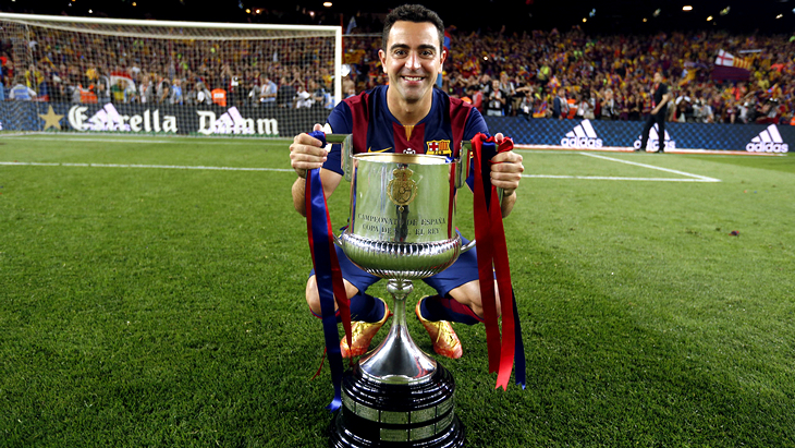 Хави с Кубком Испании