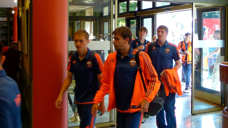 ЦСКА в пражском отеле