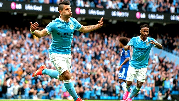 Серхио Агуэро и Рахим Стерлинг 