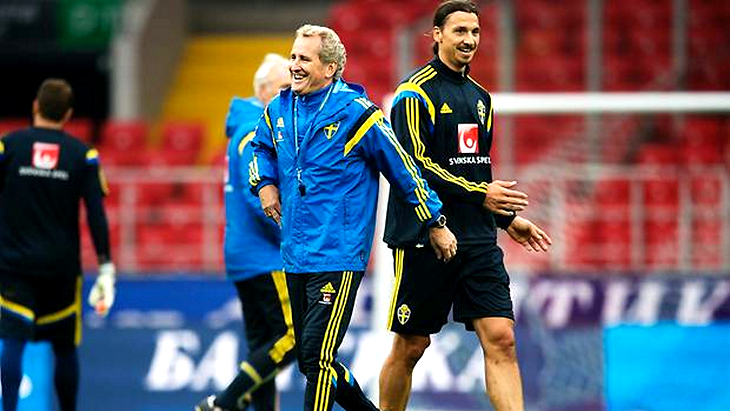 Златан Ибрагимович тренируется на «Открытие Арене»