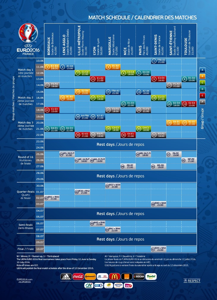 Календарь турнира