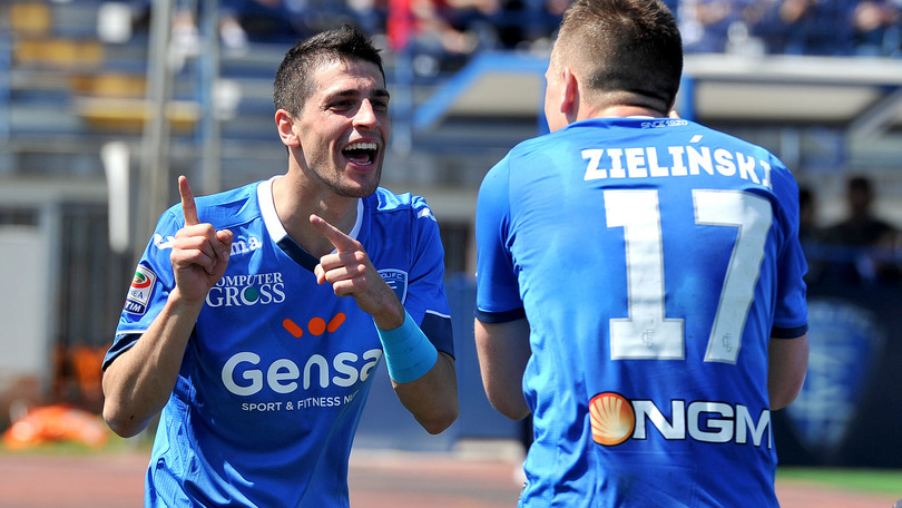 Празднование гола игроками «Эмполи»