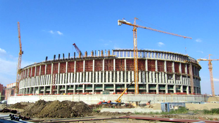 Стремительной рост стадиона «Краснодара»