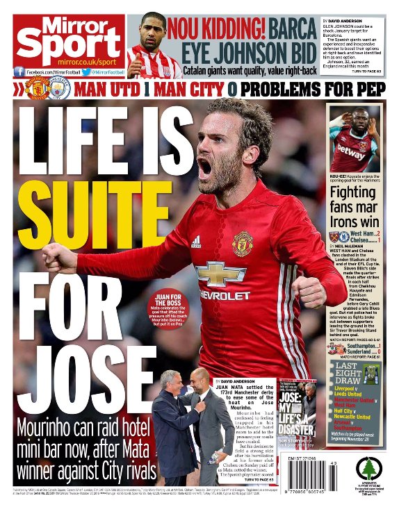 «Теперь Моуринью может опустошить мини-бар в отеле»