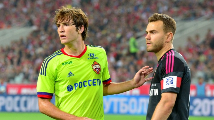 Марио Фернандес и Игорь Акинфеев