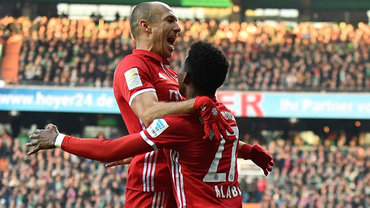 Арьен Роббен и Давид Алаба