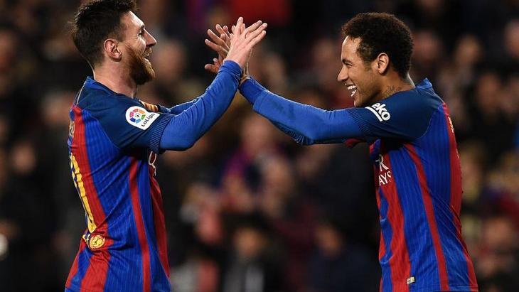 Месси (слева) и Неймар набрали былую форму