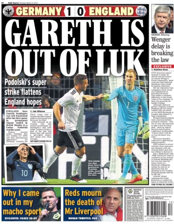 «Гарету не хватило удачи»