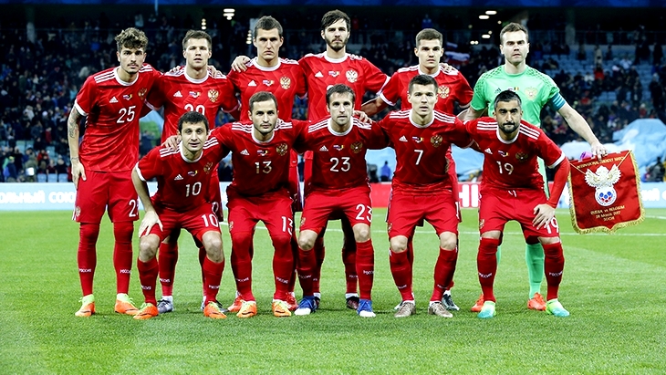 Сборная России перед матчем с Бельгией