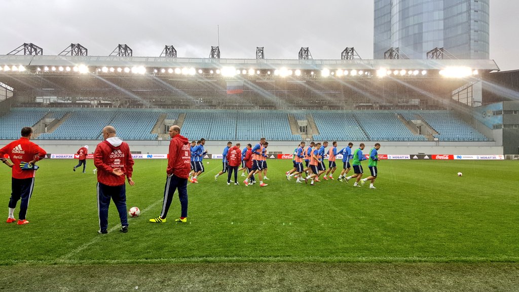 Тренировка сборной России