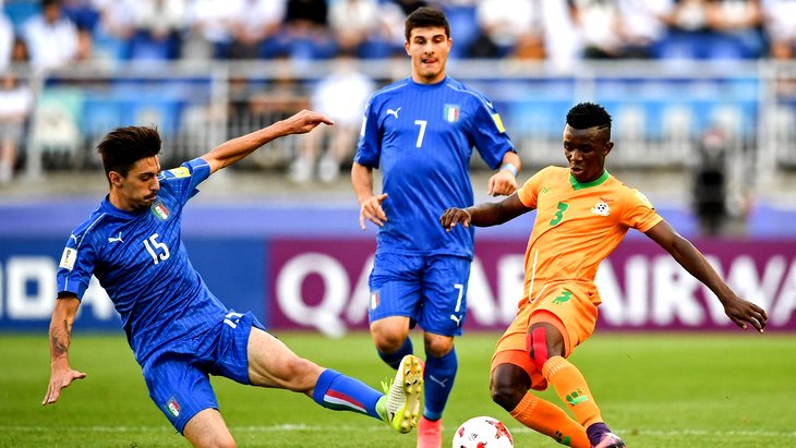 Италия с трудом выиграла у Замбии
