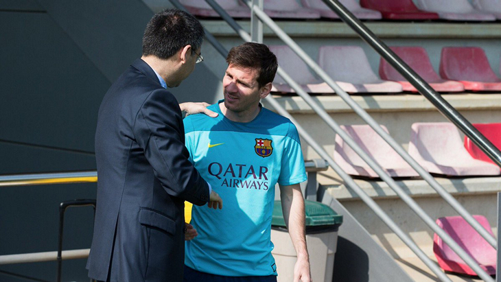 Хосеп Мария Бартомеу и Лионель Месси