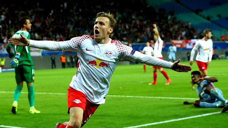 Фрагмент матча «Лейпциг» — «Монако»