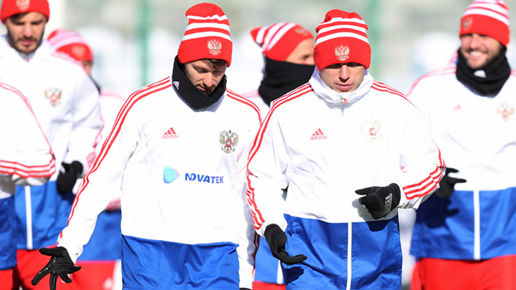 Тренировка сборной России Тренировка сборной России