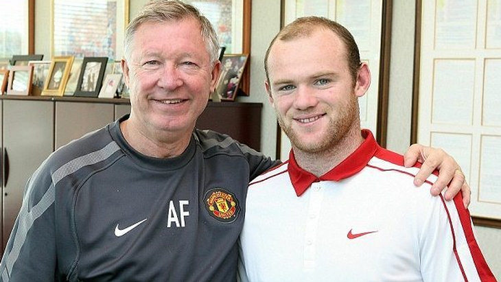 Уэйн Руни и Алекс Фергюсон