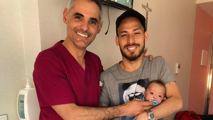 Давид Сильва с сыном