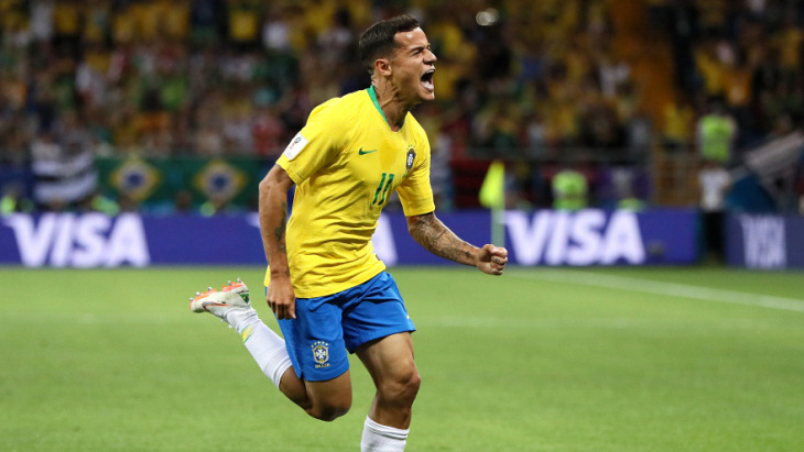 Филиппе Коутиньо — автор первого бразильского гола на ЧМ-2018