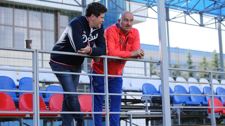 Станислав Черчесов и Денис Мацуев