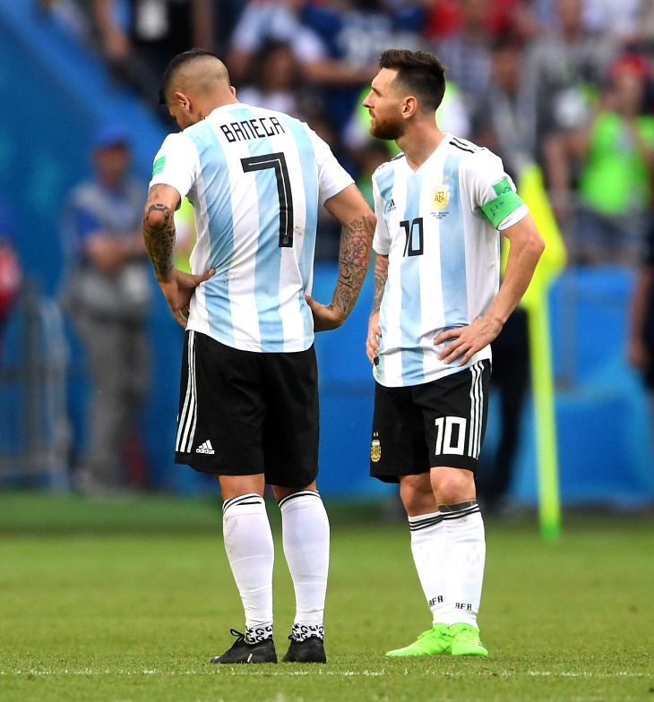 Эвер Банега и Лионель Месси