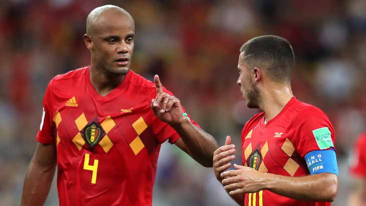 Венсан Компани и Эден Азар