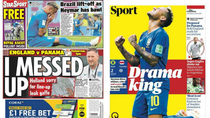 Неймара не щадила пресса