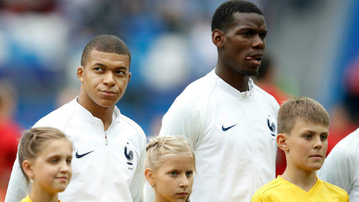 Килиан Мбаппе и Поль Погба