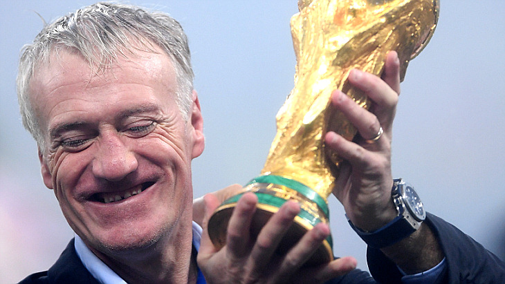 Дидье Дешам с кубком мира