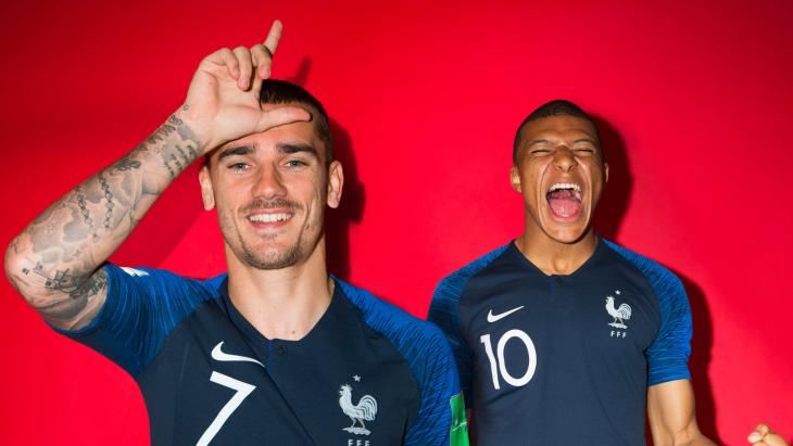 Антуан Гризманн и Килиан Мбаппе