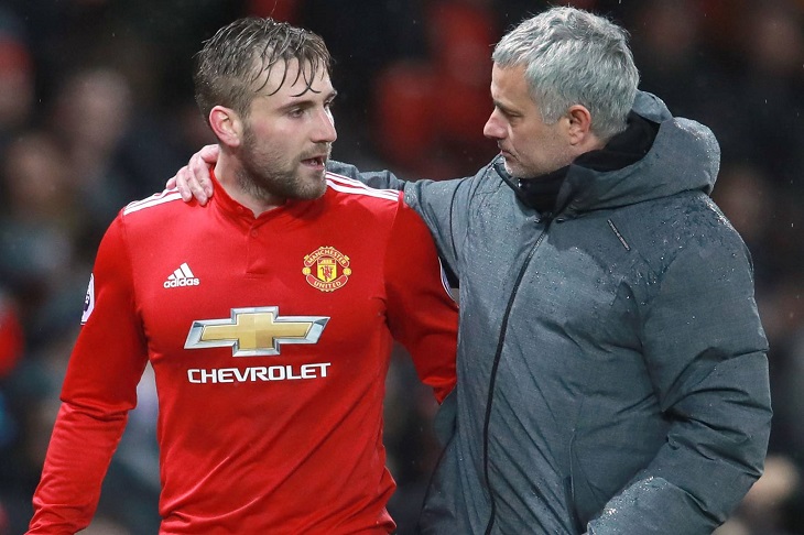 Люк Шоу и Жозе Моуринью