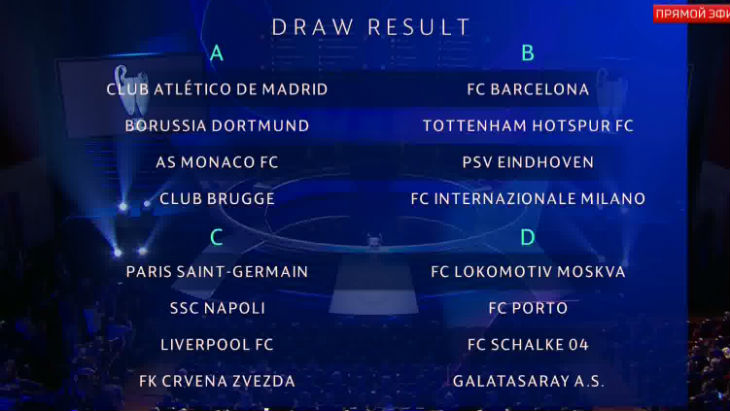 Результат жеребьевки