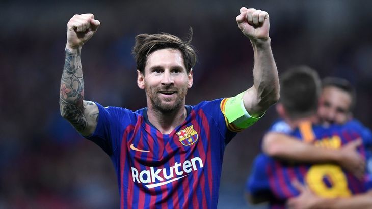 Месси забил пять мячей в двух матчах Лиги чемпионов