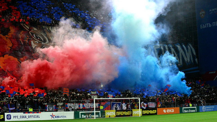 Фанатская трибуна ЦСКА