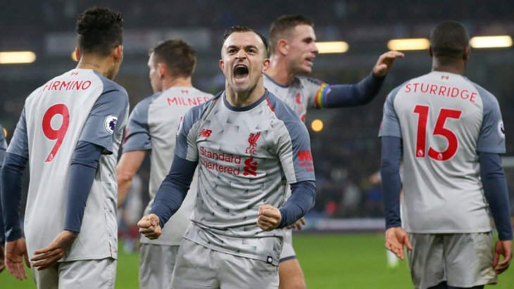 Джердан Шакири и другие игроки «Ливерпуля»