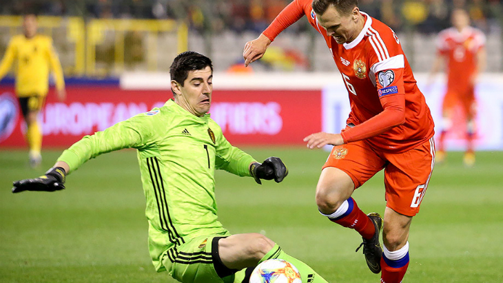 Тибо Куртуа и Денис Черышев